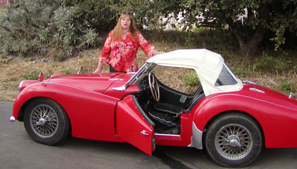 Standing by Triumph TR3A
